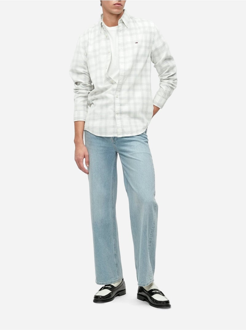 Geruit overhemd - Tommy jeans Wit - Kiabi