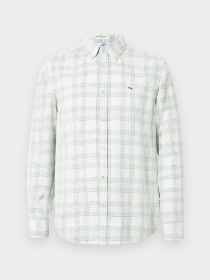 Geruit overhemd - Tommy jeans Wit - Kiabi