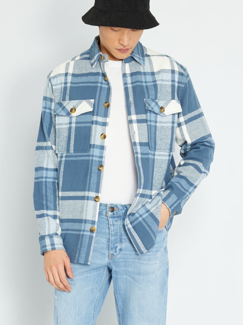 Geruit overhemd BLAUW - Kiabi