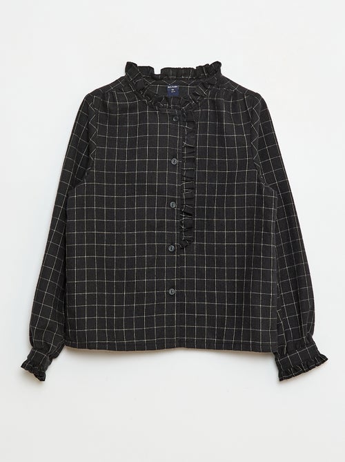 Geruit overhemd in Victoriaanse stijl - Kiabi