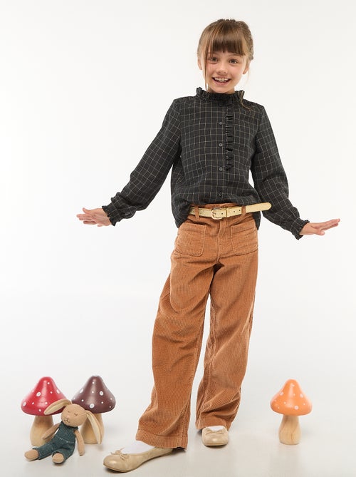 Geruit overhemd in Victoriaanse stijl - Kiabi