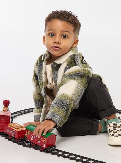 Geruit overhemd met woleffect - Kiabi