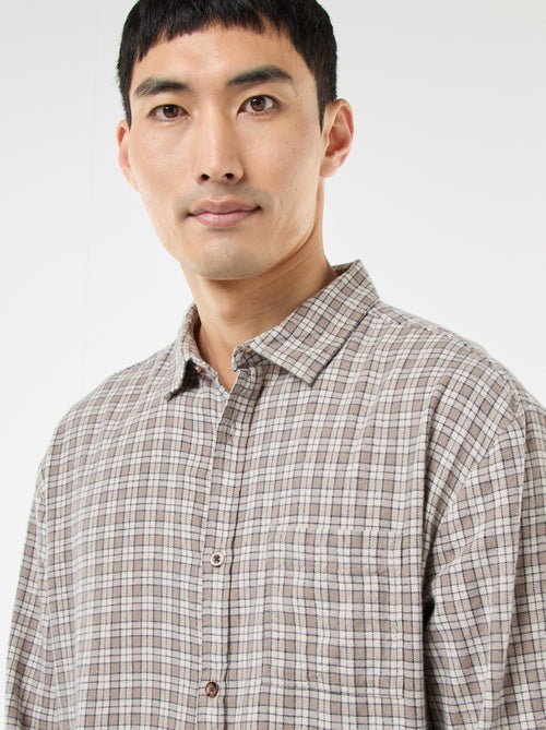 Geruit overhemd van katoenflanel - Kiabi