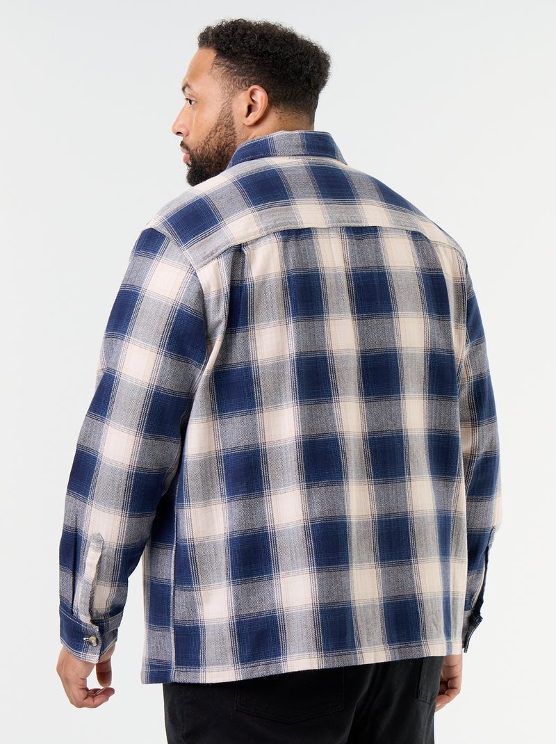 Geruit overhemdjasje Blauw - Kiabi
