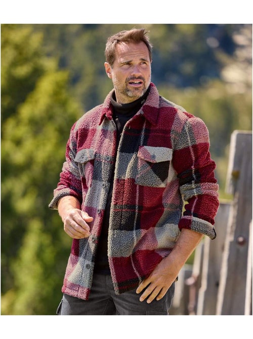 Geruit overhemdvest sherpa - atlas for men - Kiabi