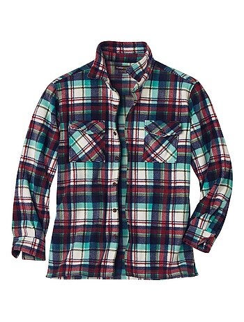 Geruit overshirt van fleece - ATLAS FOR MEN