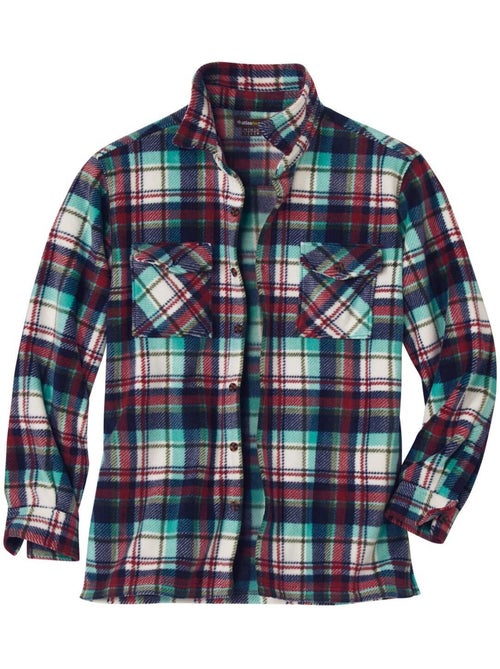 Geruit overshirt van fleece - atlas for men - Kiabi