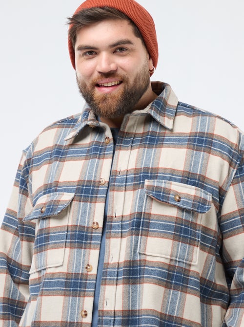 Geruit overshirt van katoenflanel - Kiabi