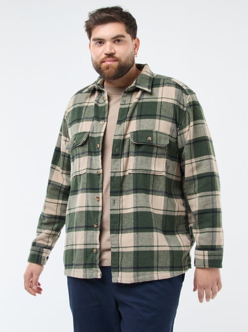 Geruit overshirt van katoenflanel - Kiabi