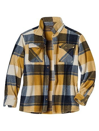 Geruit overshirt van sherpa - ATLAS FOR MEN