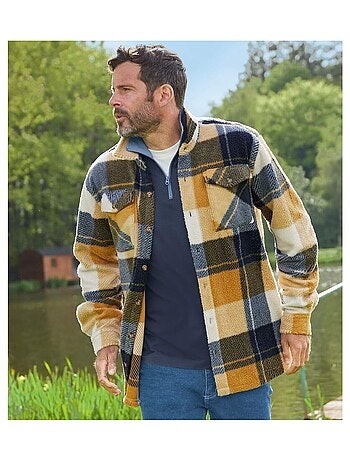 Geruit overshirt van sherpa - ATLAS FOR MEN