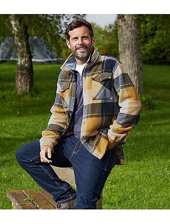 Geruit overshirt van sherpa - ATLAS FOR MEN