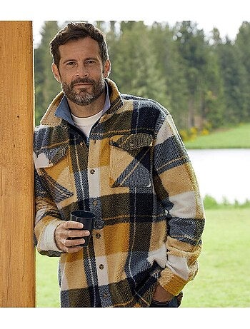 Geruit overshirt van sherpa - ATLAS FOR MEN