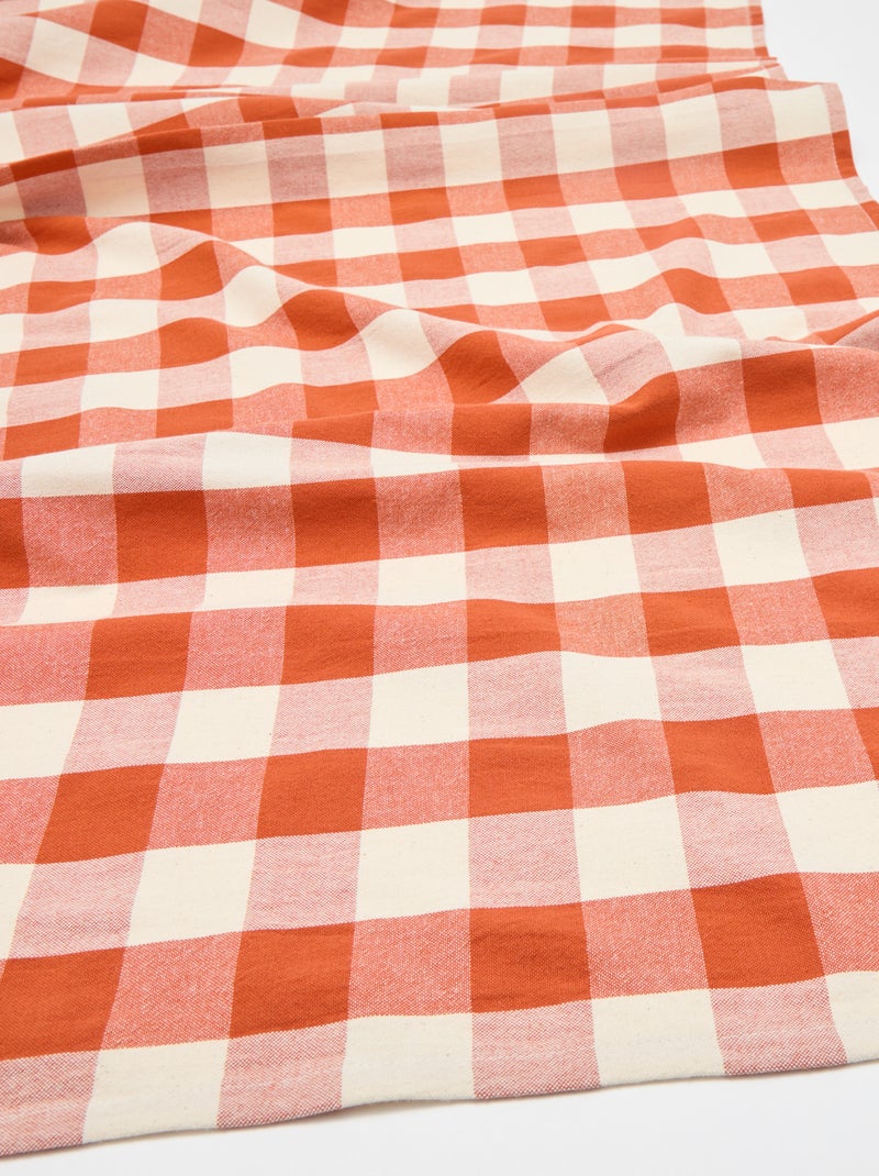 Geruit tafelkleed (150x250 cm) - Kiabi Home Oranje - Kiabi