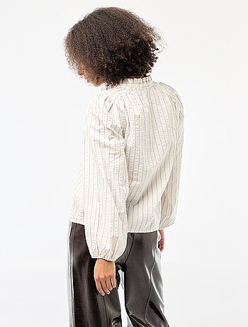 Geruite blouse met lange mouwen