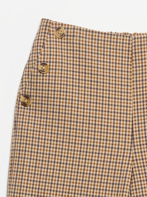 Geruite broek met wijde pasvorm - Kiabi