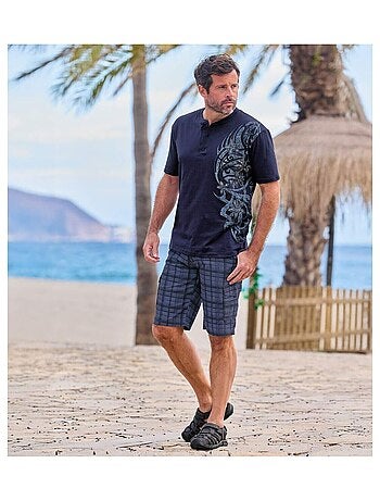 Geruite cargo-bermuda - ATLAS FOR MEN