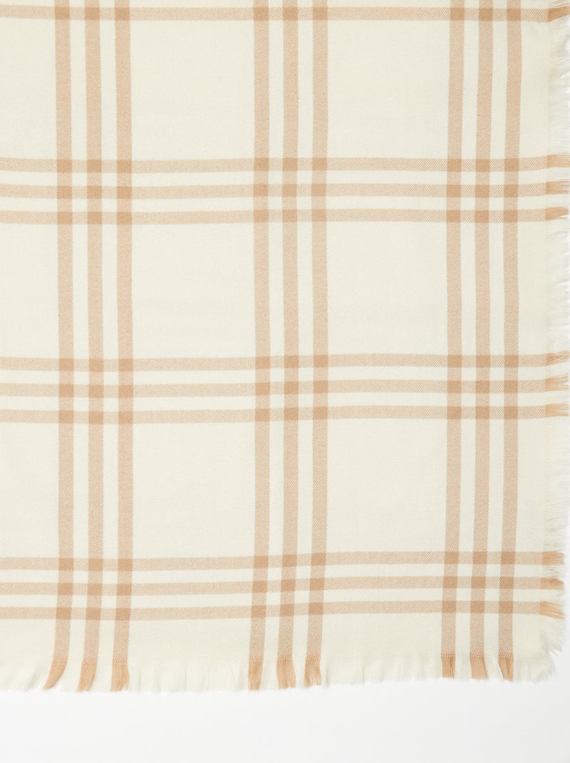 Geruite deken 160 x 130 cm - Kiabi Home WIT - Kiabi