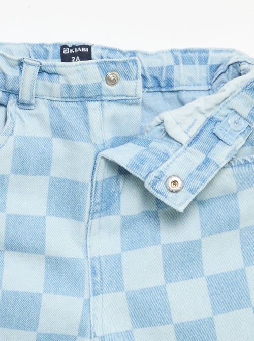 Geruite denim broek - Kiabi Geruite denim broek - Kiabi