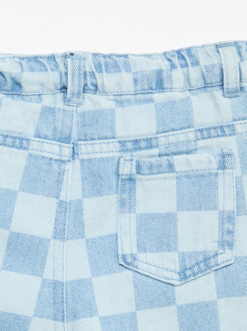 Geruite denim broek - Kiabi Geruite denim broek - Kiabi