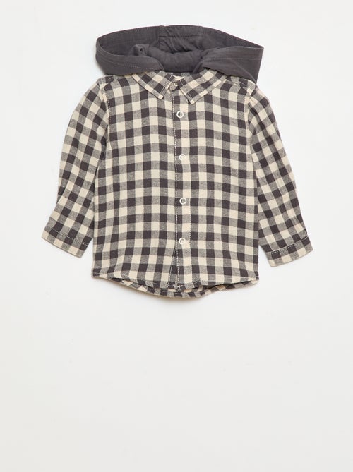 Geruite, flanellen blouse - Kiabi