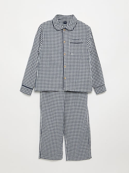 Geruite flanellen pyjama - Kiabi
