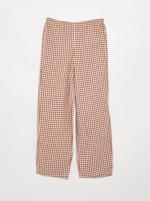 Geruite flanellen pyjama - Kiabi