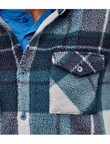 Geruite jas van sherpa - ATLAS FOR MEN