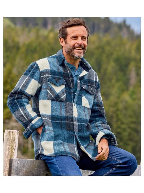 Geruite jas van sherpa - ATLAS FOR MEN - Kiabi