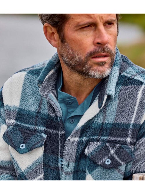 Geruite jas van sherpa - ATLAS FOR MEN - Kiabi