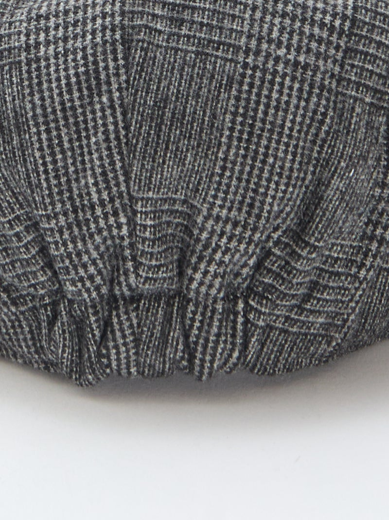 Geruite pet in gavrochestijl Grijs - Kiabi