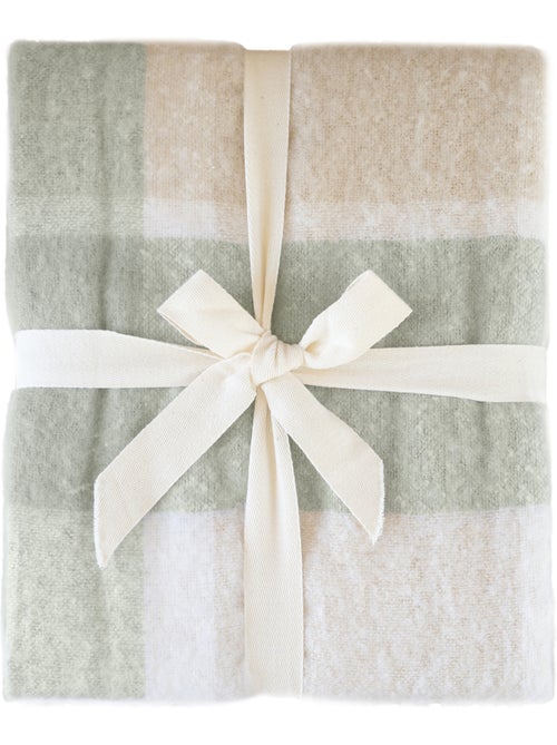 Geruite plaid met mohairlook en franjes - Kiabi Geruite plaid met mohairlook en franjes - Kiabi