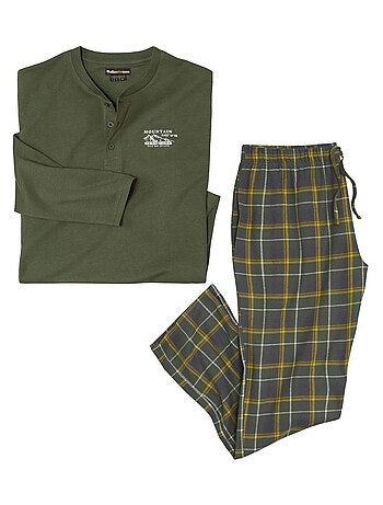 Katoenen pyjama met ruitjes - atlas for men