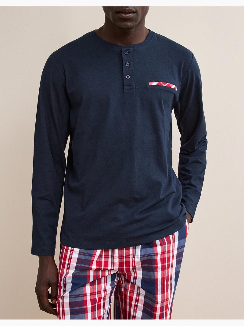 Geruite pyjama's, mo fashion Blauw - Kiabi