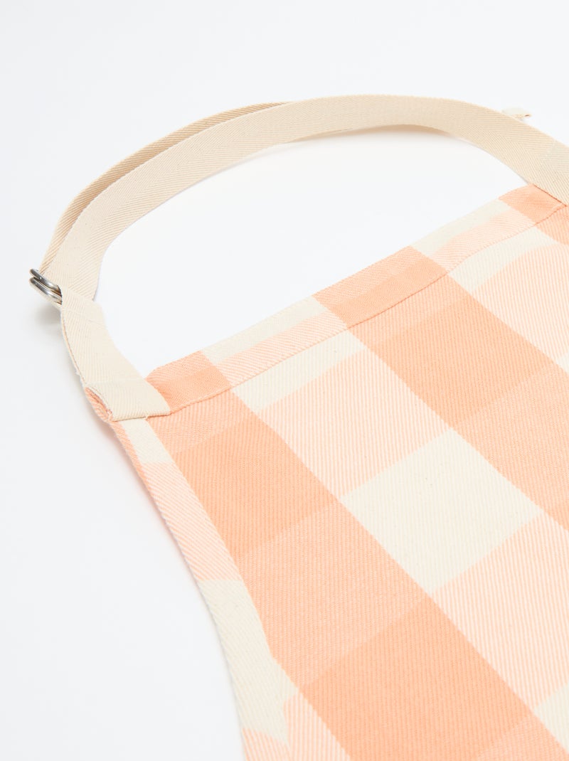 Geruite schort Oranje - Kiabi