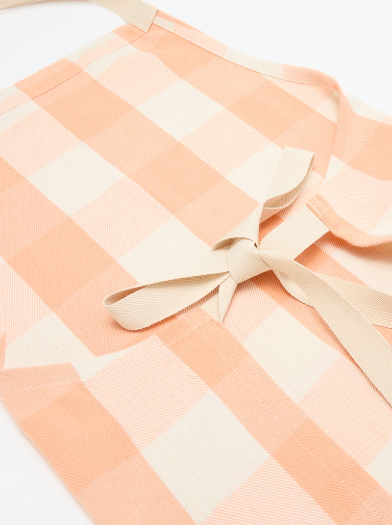 Geruite schort Oranje - Kiabi