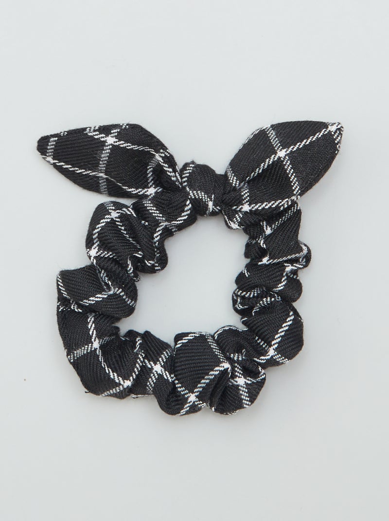 Geruite scrunchie BLAUW - Kiabi