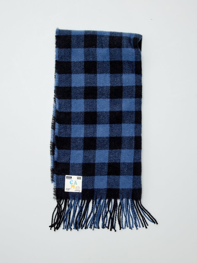 Geruite sjaal en pet BLAUW - Kiabi