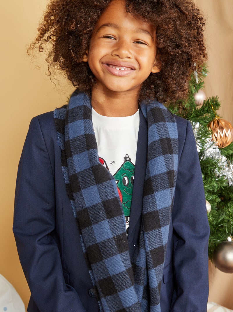 Geruite sjaal en pet BLAUW - Kiabi