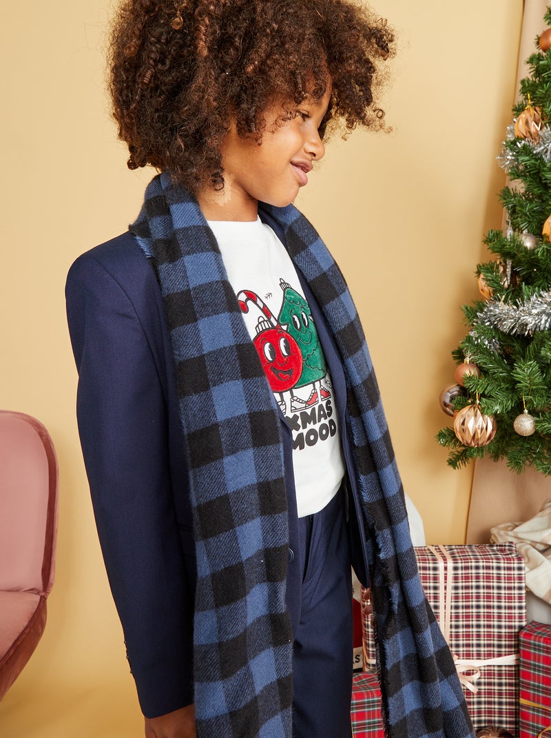 Geruite sjaal en pet BLAUW - Kiabi