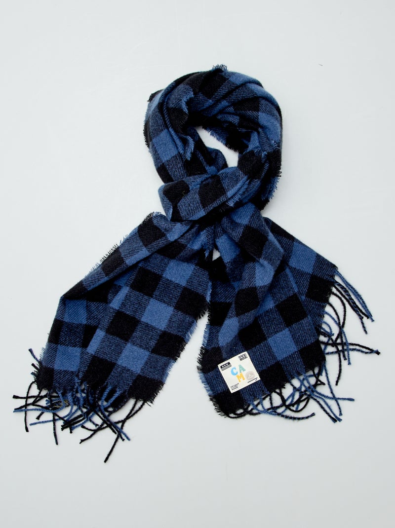 Geruite sjaal en pet BLAUW - Kiabi