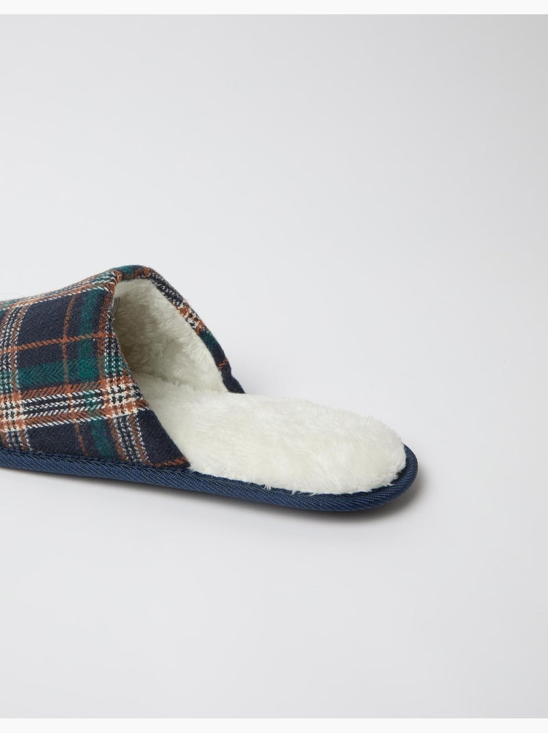 Geruite slaappantoffels, mo fashion Blauw - Kiabi