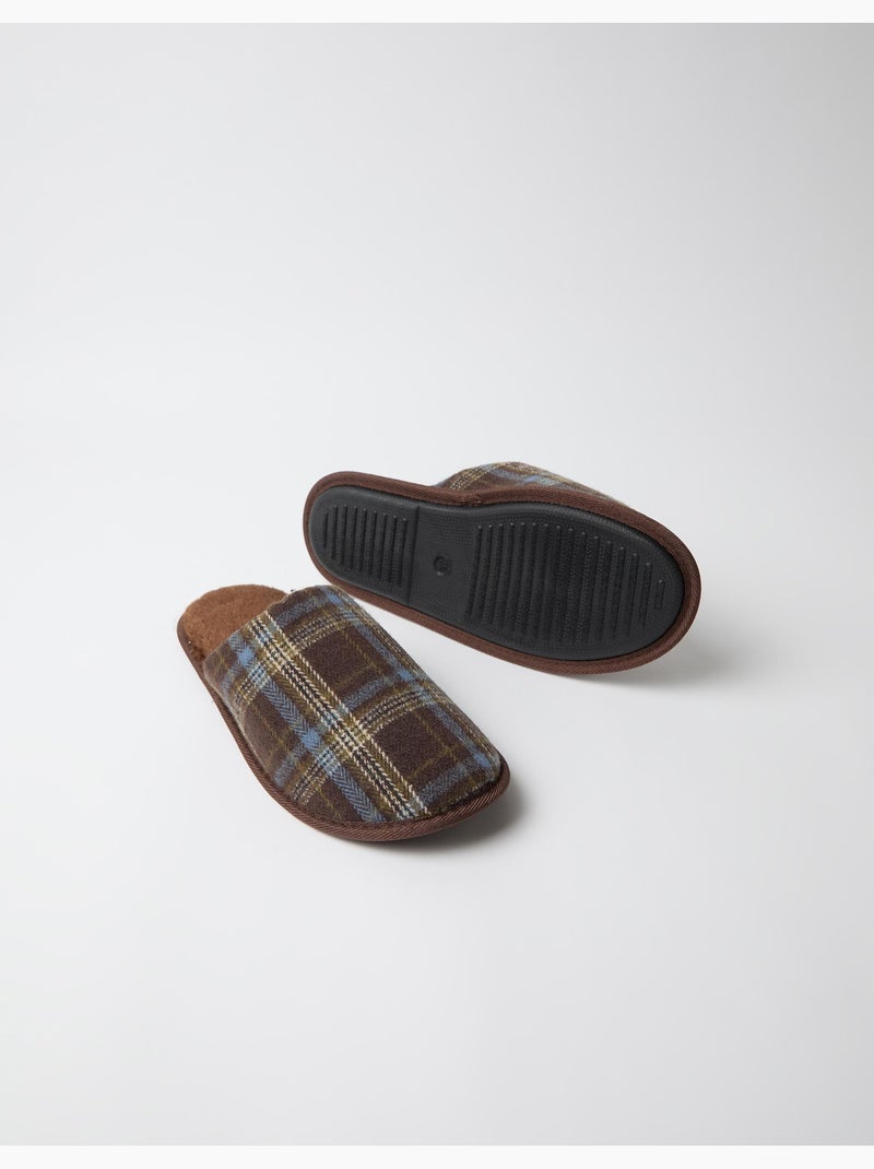 Geruite slaappantoffels, mo fashion Bruin - Kiabi