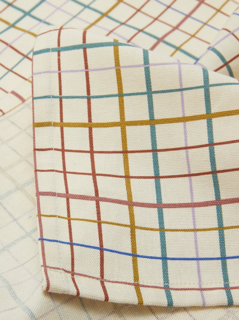 Geruite tafelkleed 150 x 270 - Kiabi Home BIEGE - Kiabi