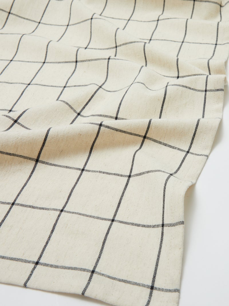 Geruite tafelkleed (150x300 cm) - Kiabi Home ZWART - Kiabi