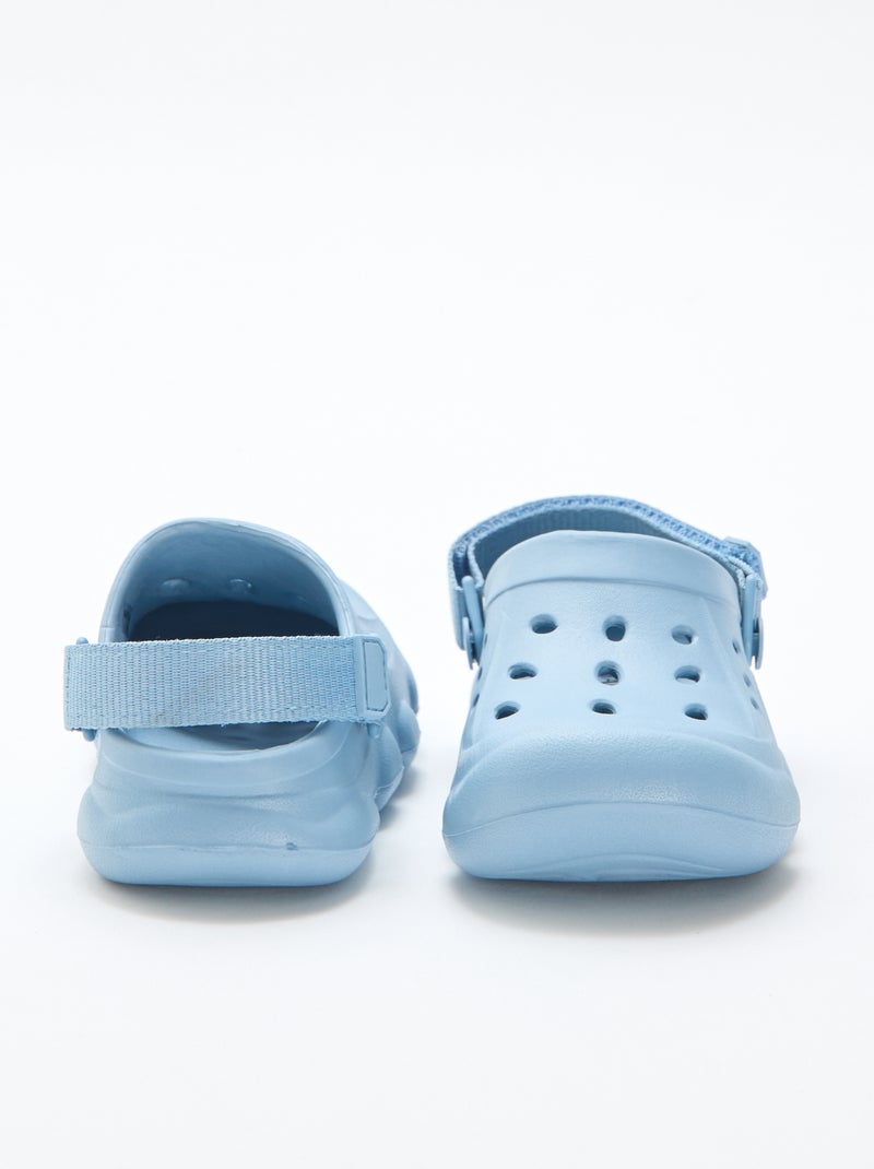 Gesloten effen strandmuiltjes Blauw - Kiabi