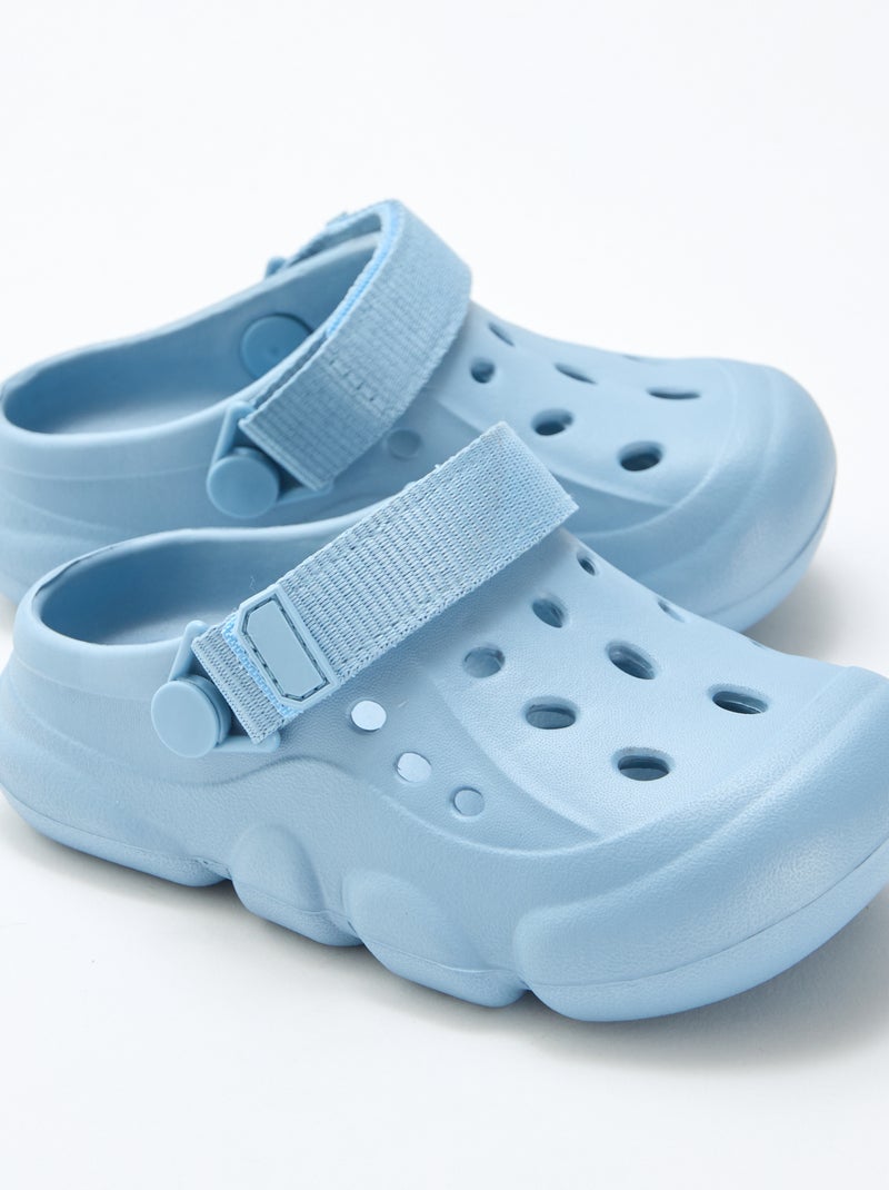 Gesloten effen strandmuiltjes Blauw - Kiabi