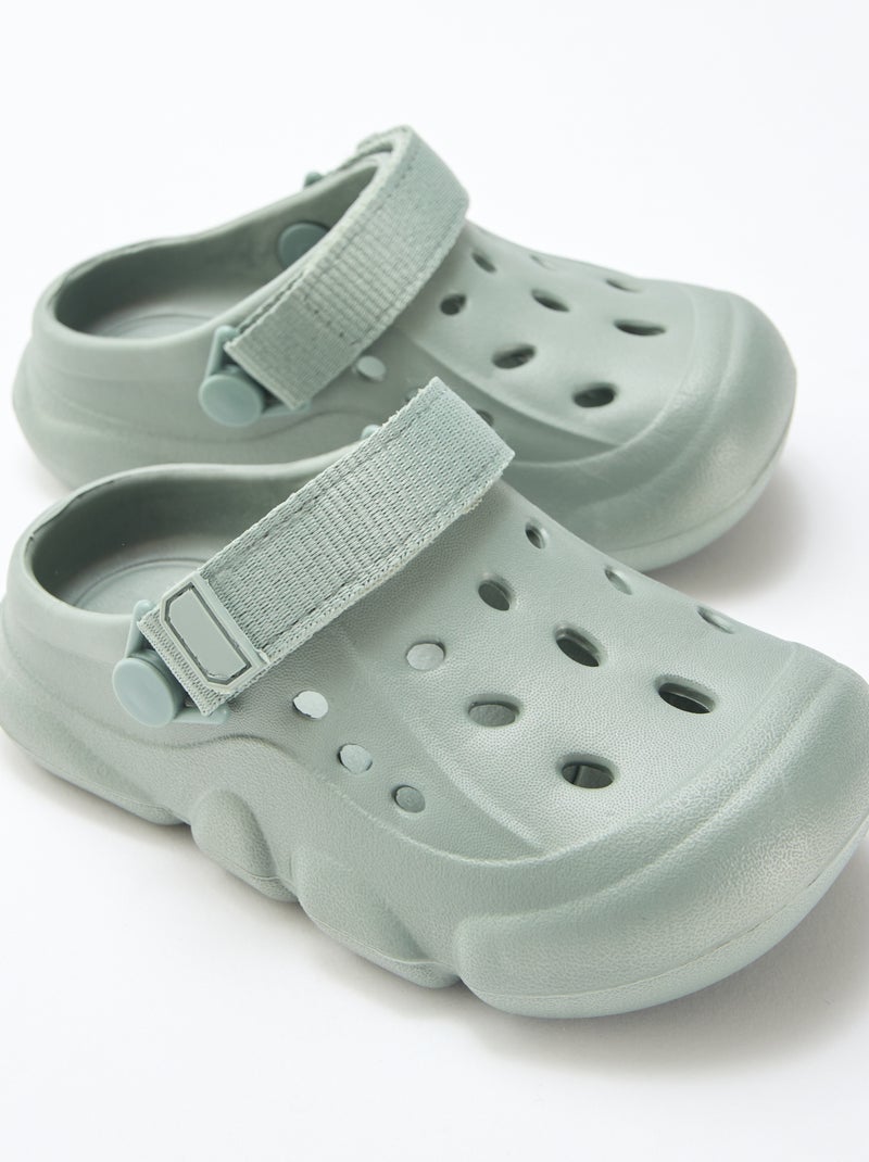 Gesloten effen strandmuiltjes Groen - Kiabi