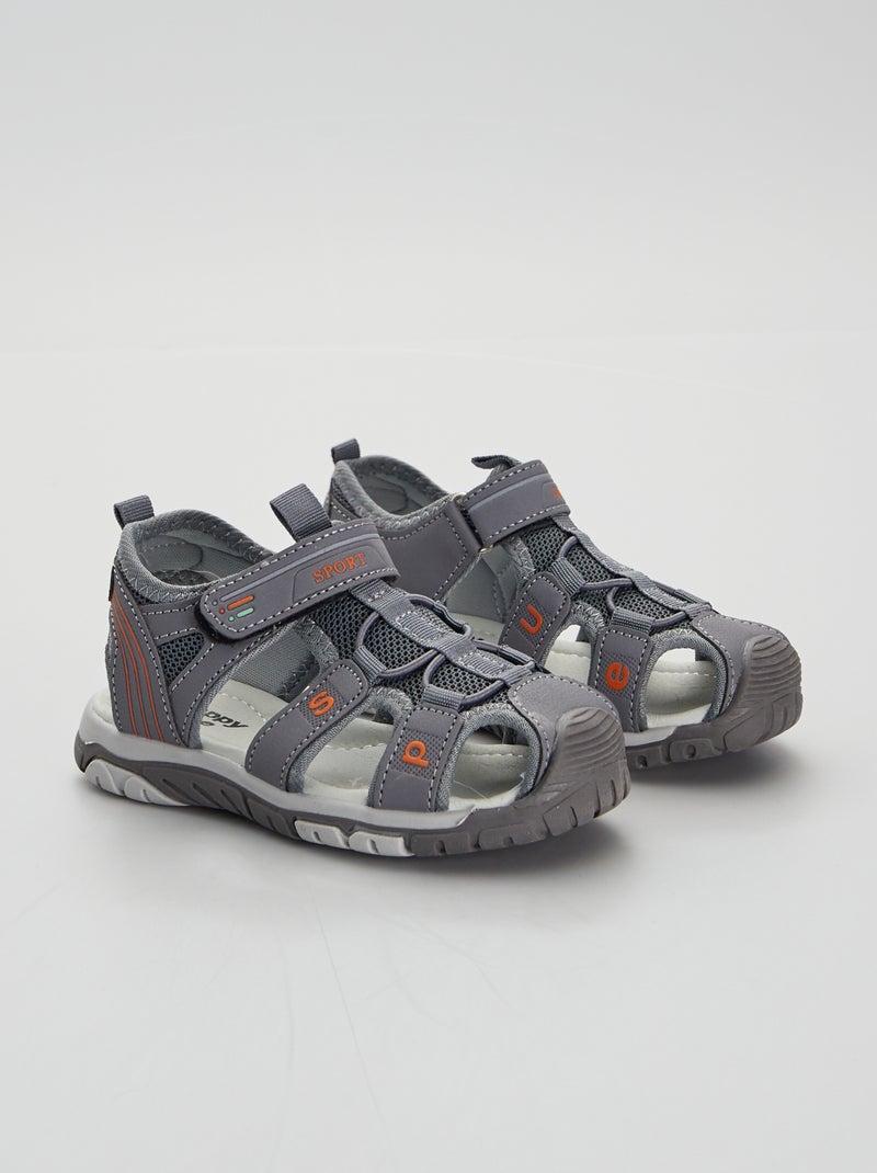 Gesloten sandalen grijs - Kiabi