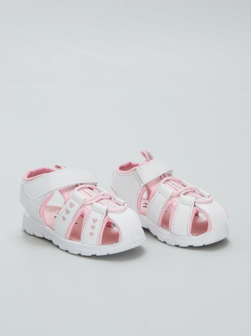 Gesloten sandalen met klittenbandsluiting - Kiabi